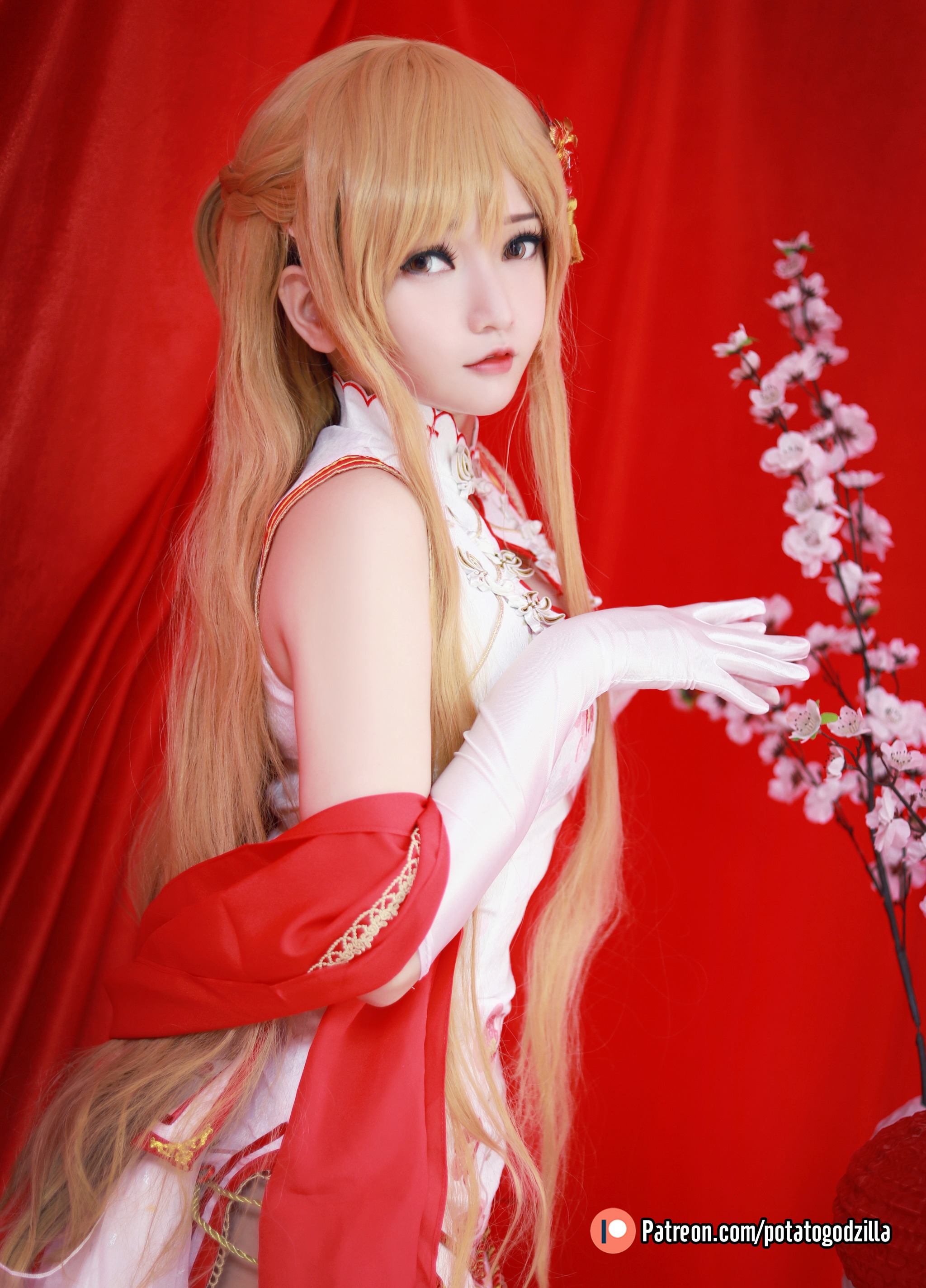 图片[1]-Potato Godzilla – NO.075 Asuna Yuuki Qipao[53P]-XikXak